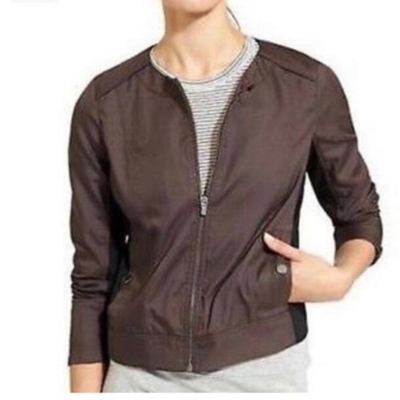 Athleta Left Bank Black and Brown Jackshal Jacket Size Small - Picture 1 of 8